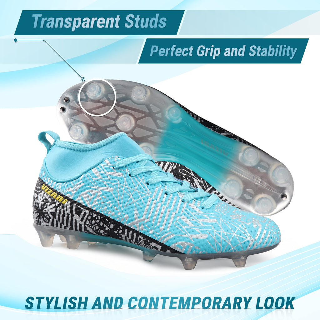 Vizari Saco Mid-Cut Adult Firm Ground Soccer Cleats – Mint/Black
