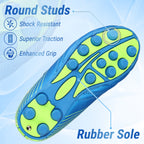 Vizari Sports Loma Velcro Youth Firm Ground Soccer Cleats - Blue/Green