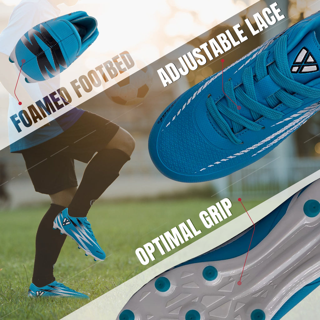 Vizari Bodega Junior Firm Ground Soccer Cleats Sky/White
