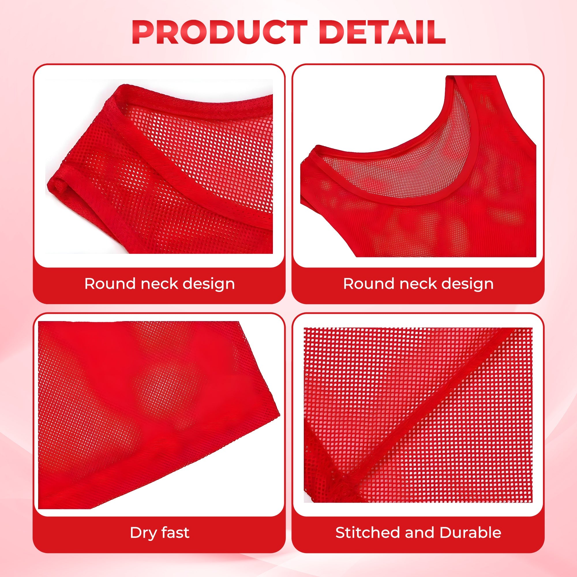 Scrimmage Vest-Red - Vizari Sports