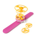 Kolorfish Indoor Outdoor Play Spinning And Flying Disc Slap Wristband Disc Launcher Slap Band With Frisbee Toys For Kids (Pink)