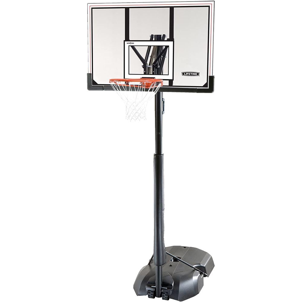Lifetime 51544 Front Court Portable Basketball System, 50 Inch Shatterproof Backboard