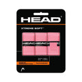 Head Xtreme Soft Racquet Overgrip Tennis Racket Grip Tape 3 Pack Pink, White, Pack Us