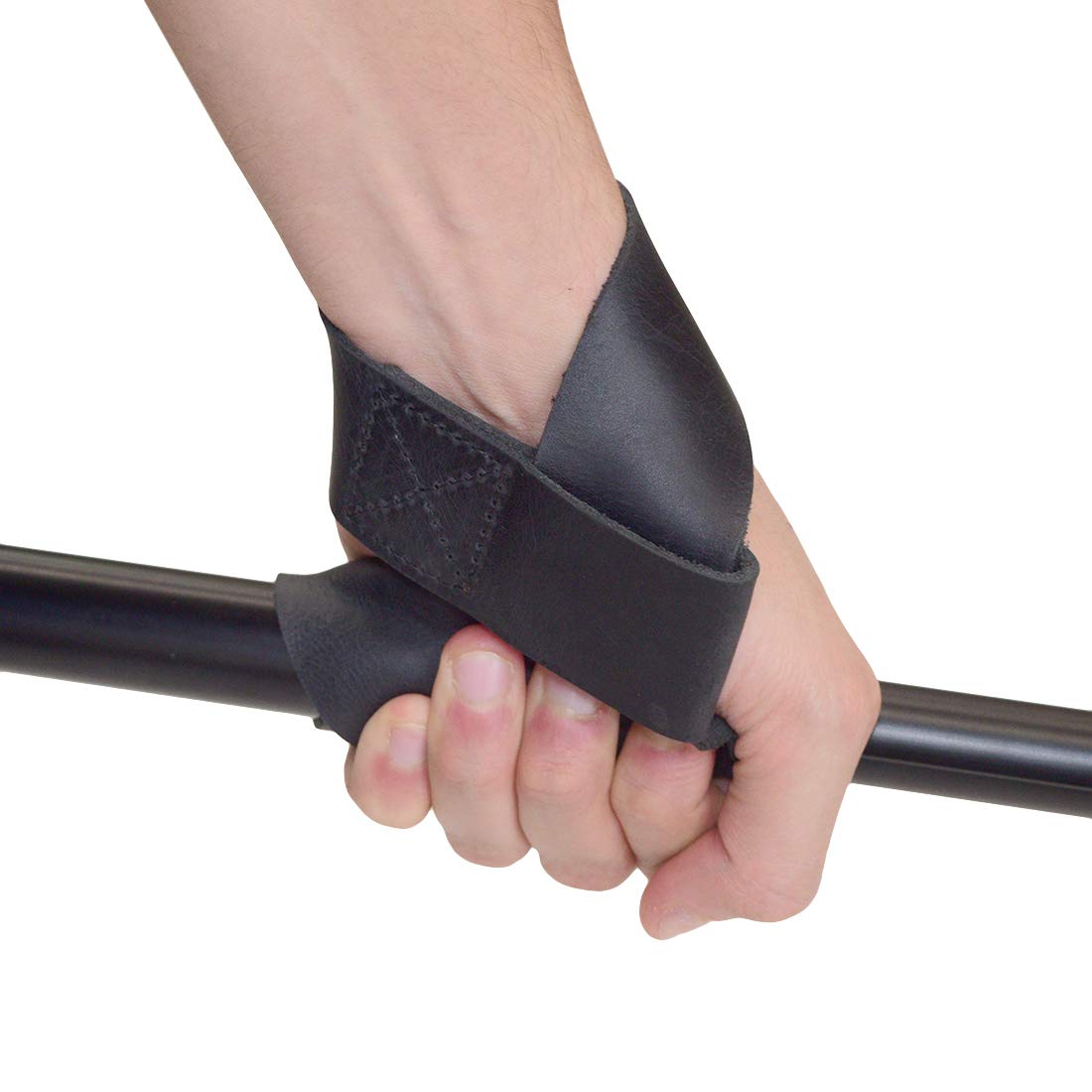 Hide & Drink, Leather Lifting Straps (2 Pieces), Bodybuilding, Sports, Gym, Fitness, Accessories, Handmade (Charcoal Black)