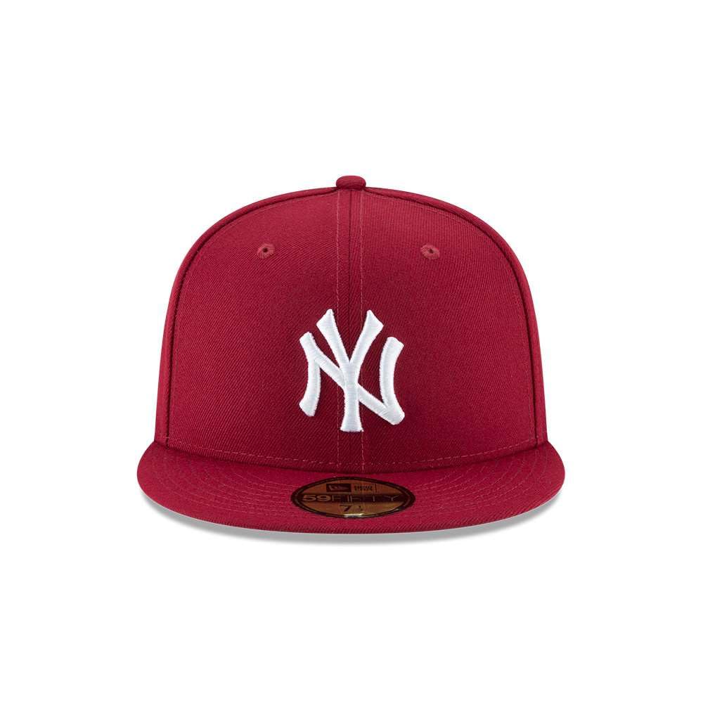 New Era New York Yankees Burgundy White Basic 59FIFTY Fitted