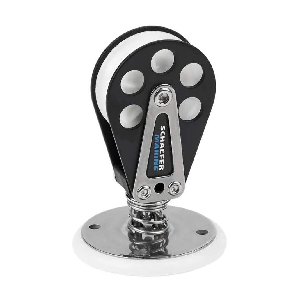 Schaefer 5 Series Stand Up Spring Block With Aluminum Cheeks And Stainless Steel Base, Black