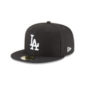 New Era 59Fifty Hat Mlb Basic Los Angeles Dodgers La Black/White Fitted Baseball Cap (7 7/8)