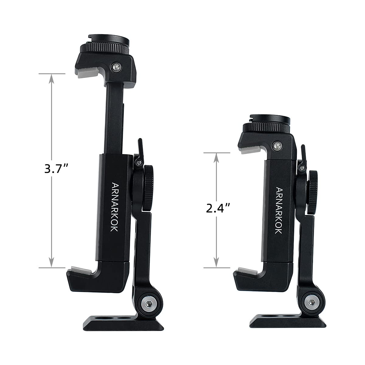 Arnarkok Metal Phone Tripod Mount W Rotatable Cold Shoe,360 Rotation  Tilt Angle,Compatible With Iphone Cell Phone Tripod Mount