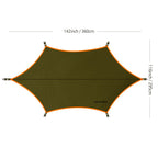 Free Soldier Waterproof Portable Tarp Multifunctional Outdoor Camping Traveling Awning Backpacking Tarp Shelter Rain Tarp (Green