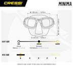Cressi Freediving 2-Flat Lens Mask - Low Internal Volume - Perfect Vision - Minima: Made In Italy