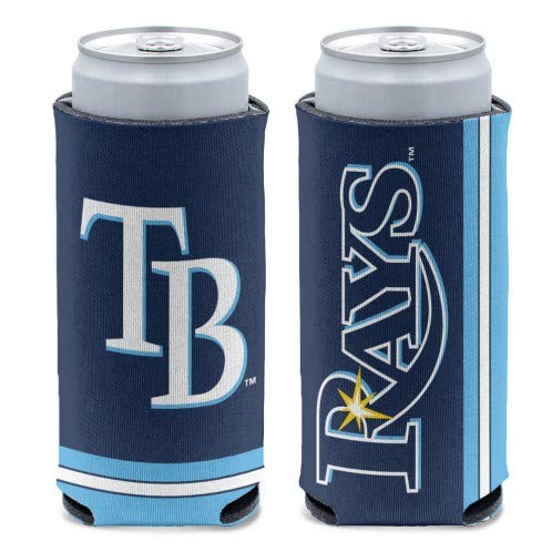 MLB Tampa Bay Rays Slim Can Cooler, Team Colors, One Size