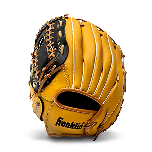 Franklin Sports Baseball And Softball Glove - Field Master - Baseball And Softball Mitt Tan, 12''