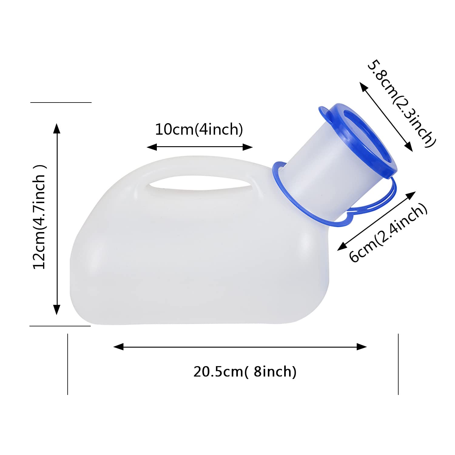 Adeng Unisex Urinal Bottle For Men And Women, Pee Bottle With Lid And Funnel, Travel Urinal Kit For Camping Outdoor, With A Carr