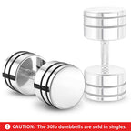 Adjustable Dumbbell 50Lb Single (25Lb/35Lb/40Lb/50Lb) Ultracompact Chrome Weight Home Gym Workout Strength Training Exercise (St