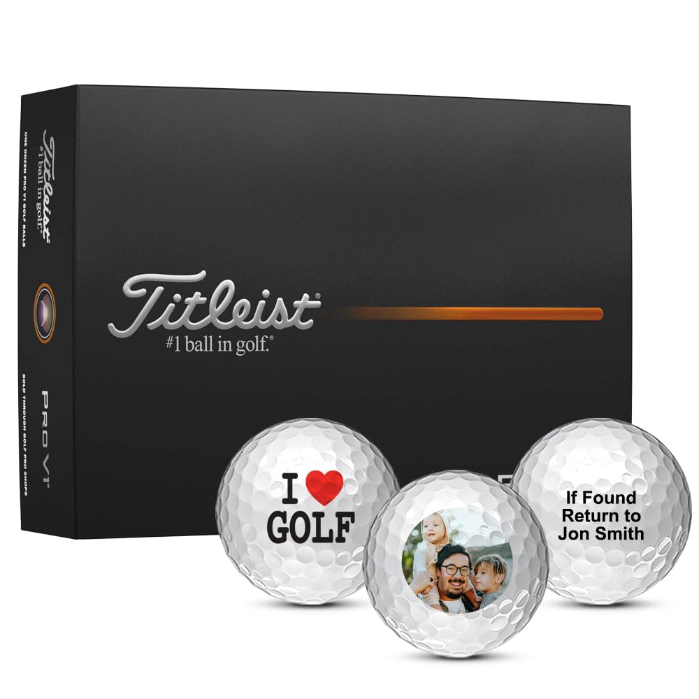 Titleist Pro V1 Custom Golf Ball | Personalized Golf Balls | Logo Golf Balls | 2 Pole