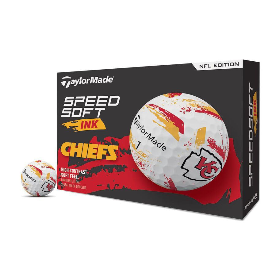 TaylorMade Golf Speed Soft Ink NFL Kansas City Chiefs Dozen