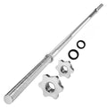Yes4All 480LB Capacity Standard Straight Barbell 60/5FT, Weight Bar 1 Diameter with Star Lock Collars & Rubber Ring for Deadlift