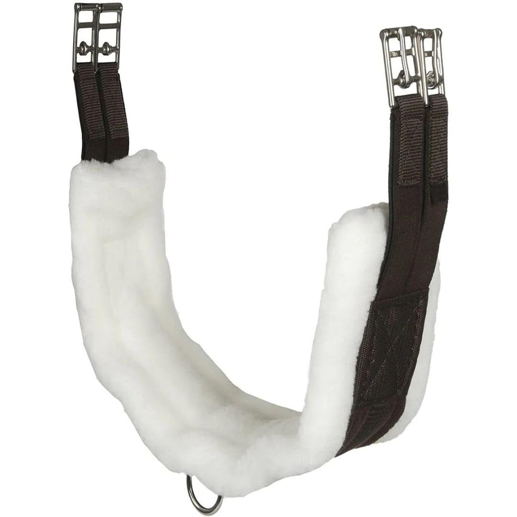 Intrepid International English Girth With Fleece - Breathable Lightweight Horse Girth For English Saddle, Double Elastic Easy At