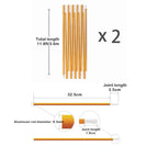 Kangteer Aluminum Rod Tent Pole 2 Pack 3.6M/11.8 Ft Alloy Bar Tent Pole Accessories Building Supporting Rod Pole Awning Frames K