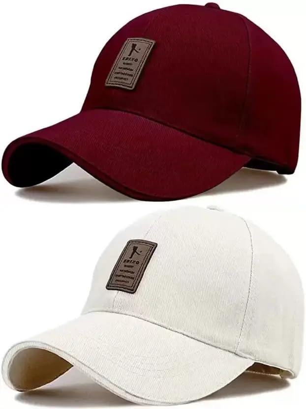 Cap Combo Pack Of 2 Baseball Caps For Men And Women Stylish Unisex Cotton Caps Men For All Sports Football Cricket Running Datin