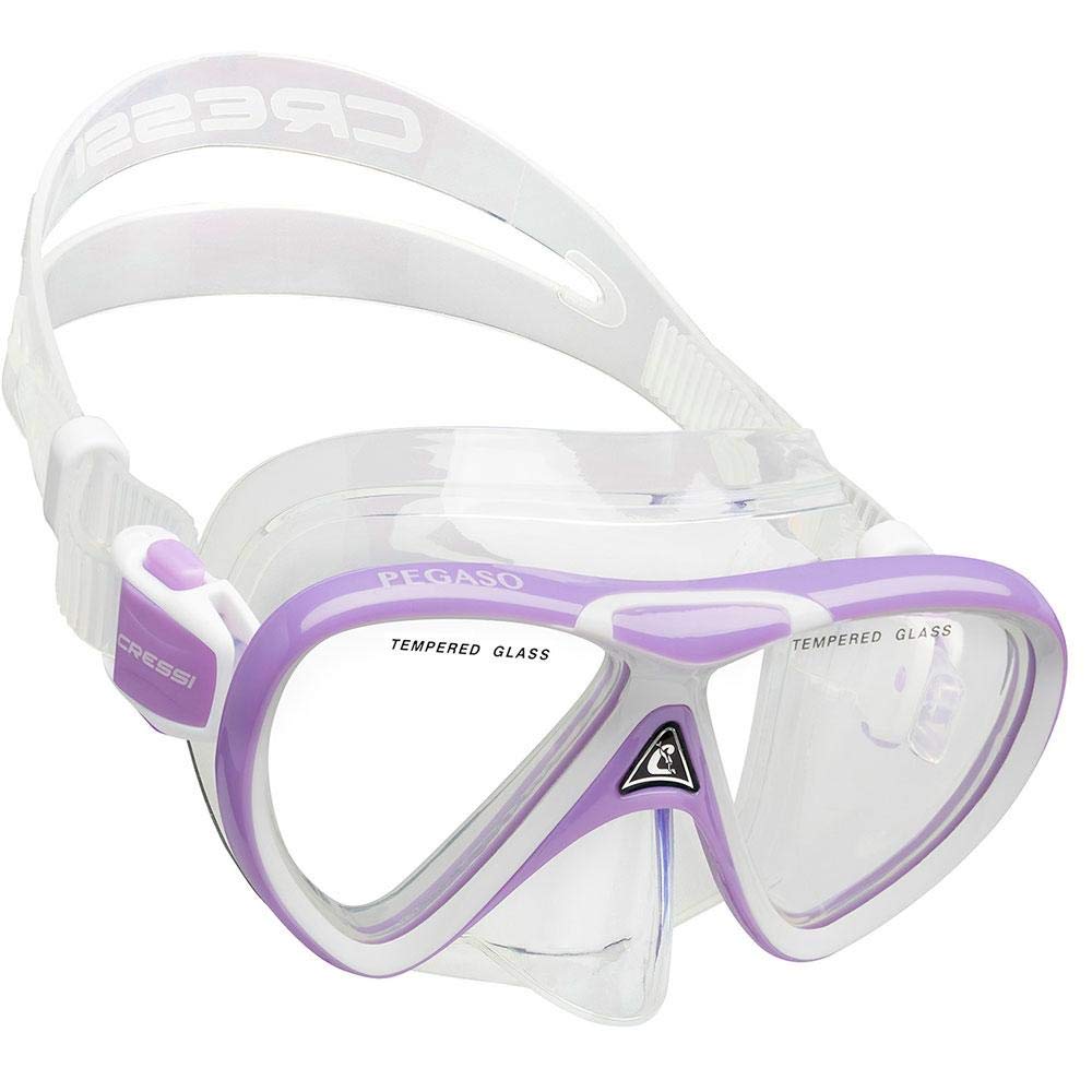 Cressi Pegaso & Iguana Mask & Snorkel Kits, Lilac/White