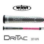 Winn Grips Dri-Tac 13 Piece Ladies/Men'S Undersize (-1/32'') Dark Gray/Pink Golf Grip Bundle