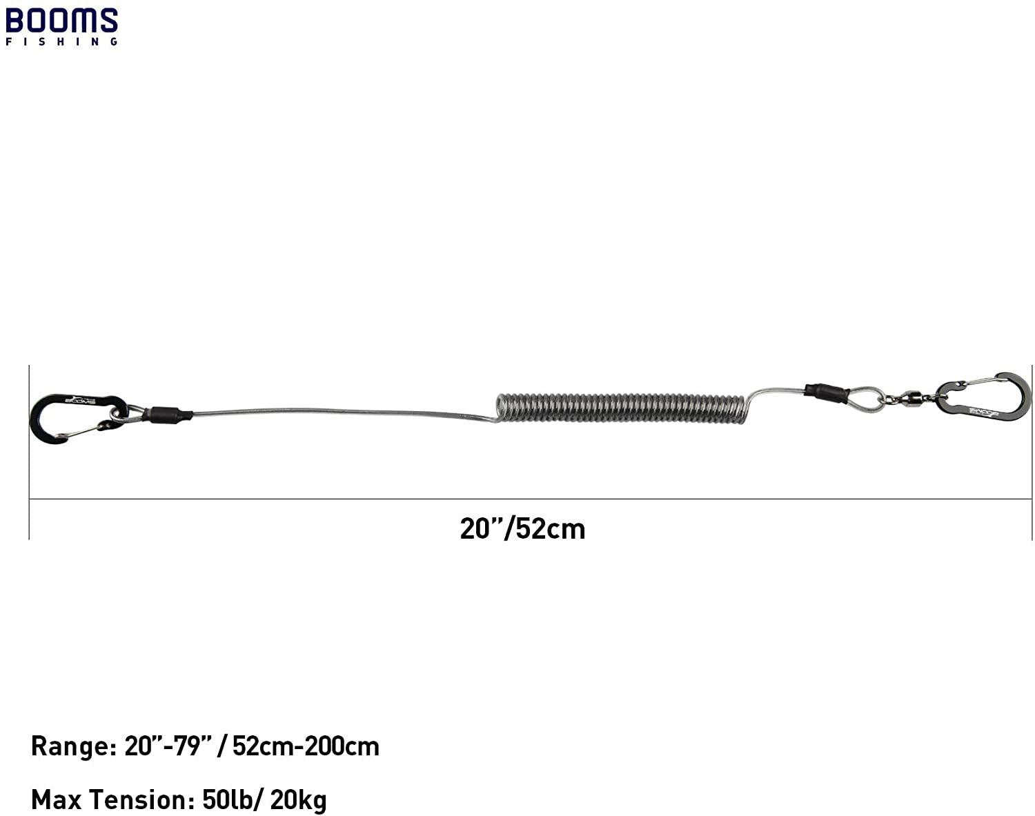 Booms Fishing T02 Fishing Pole Tether, Kayak Paddle Leash, Paddle Board Fishing Accessories, Heavy Duty Fishing Lanyard For Fish