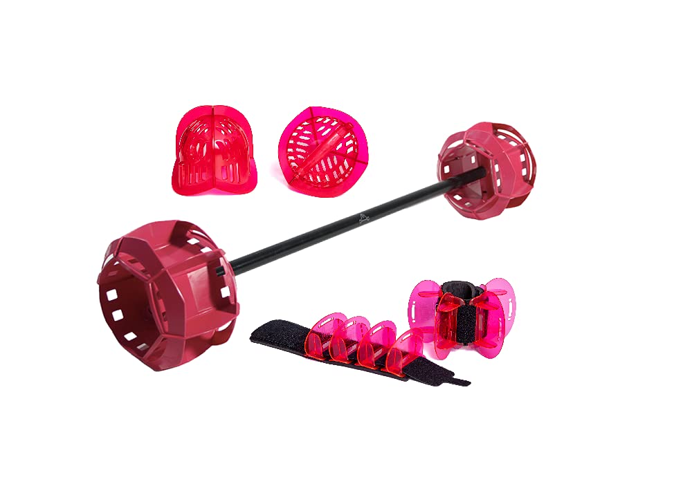 Hydrorevolution Ultimate Pool Exercise Bundle | Medium Resistance Water Weights | Water Exercise Equipment | Aqualogix Pink Bell