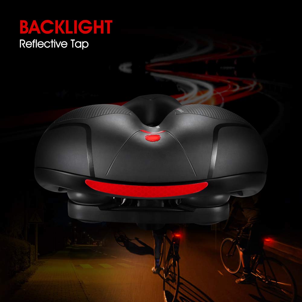 Grean Comfortable Seat Cushion For Men Women With Dual Shock Absorbing Ball Memory Foam Waterproof Wide Bicycle Saddle Fit For S
