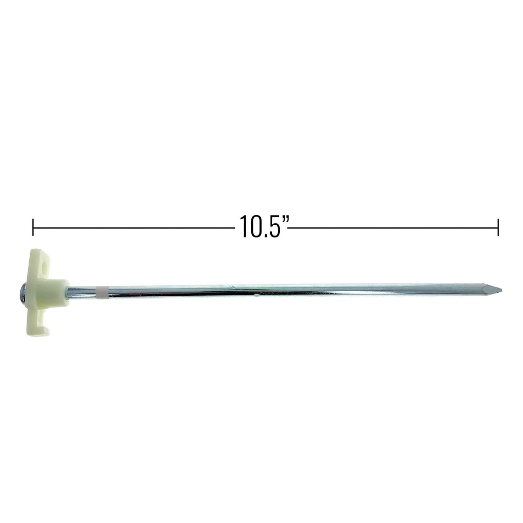 10-Piece Galvanized Steel Tent Pegs - Glow In The Dark Garden Stakes