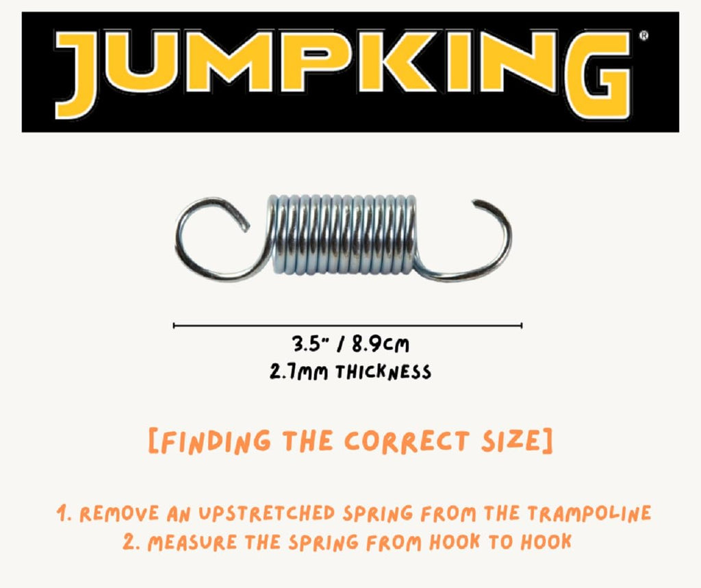 Jumpking Heavy Duty Trampoline Springs 3.5 Inch For Trampolines, Stainless Steel Trampoline Replacement Springs Including Spring