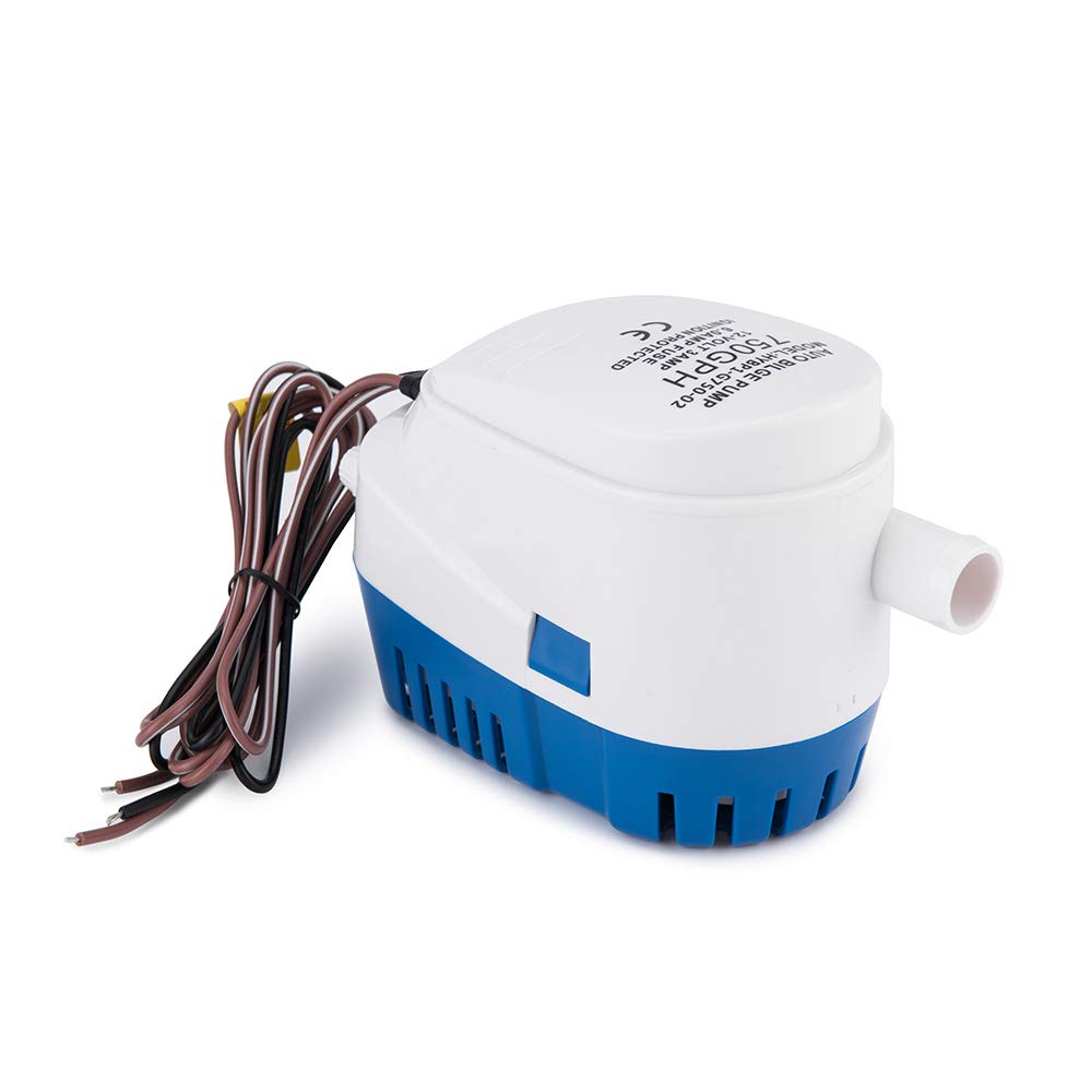 Dontmiss Automatic Submersible Small Boat Bilge Pump 12V 750Gph Auto With Float Switch 3/4 Inch (19Mm) Outlet Dia, Bilge Pumps F