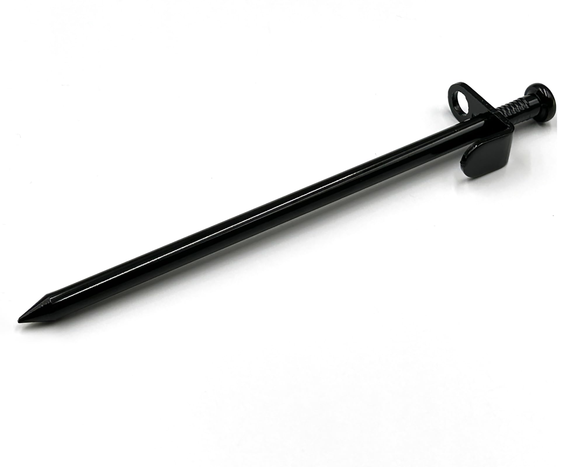 Cheardia 20 Pack Tent Stakes Heavy Duty, 10 Inch Outdoor Camping Pegs Stakes Black Metal Ground Stakes Spikes For Tent Tarp Cano