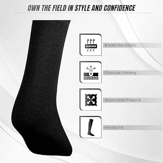 Vizari League Multi-Colored Socks Combo | Sweat Wicking Socks (Pack of 3) - Vizari Sports