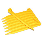 Hikemax 10 Pack Plastic Tent Stakes - 9 Inch Heavy Duty Beach Tent Pegs Canopy Stakes - Essential Gear For Camping, Backpacking,