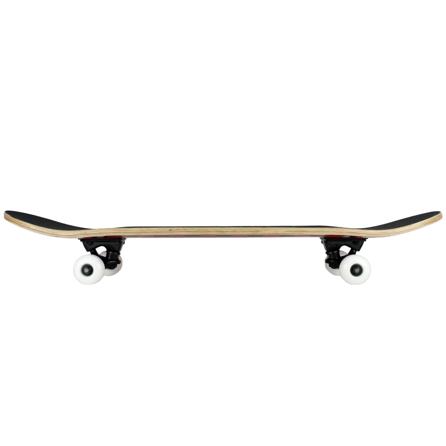 Krown Rookie Checker Skateboard, Black/Red, 7.75''