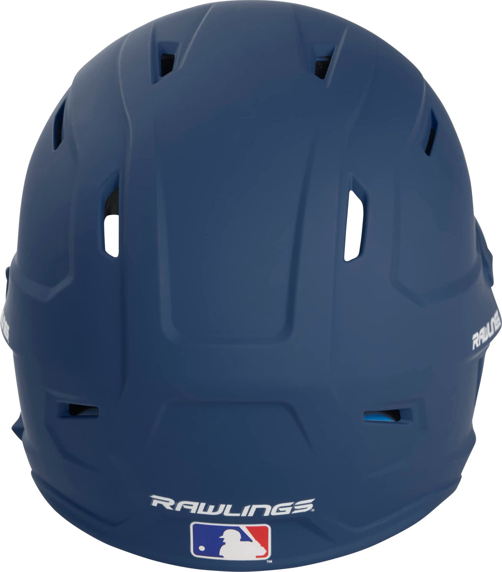 Rawlings Mach 1-Tone Right Batting Helmet W/ Adjustable Face Guard Right Handed Adjustable, Sr, Navy