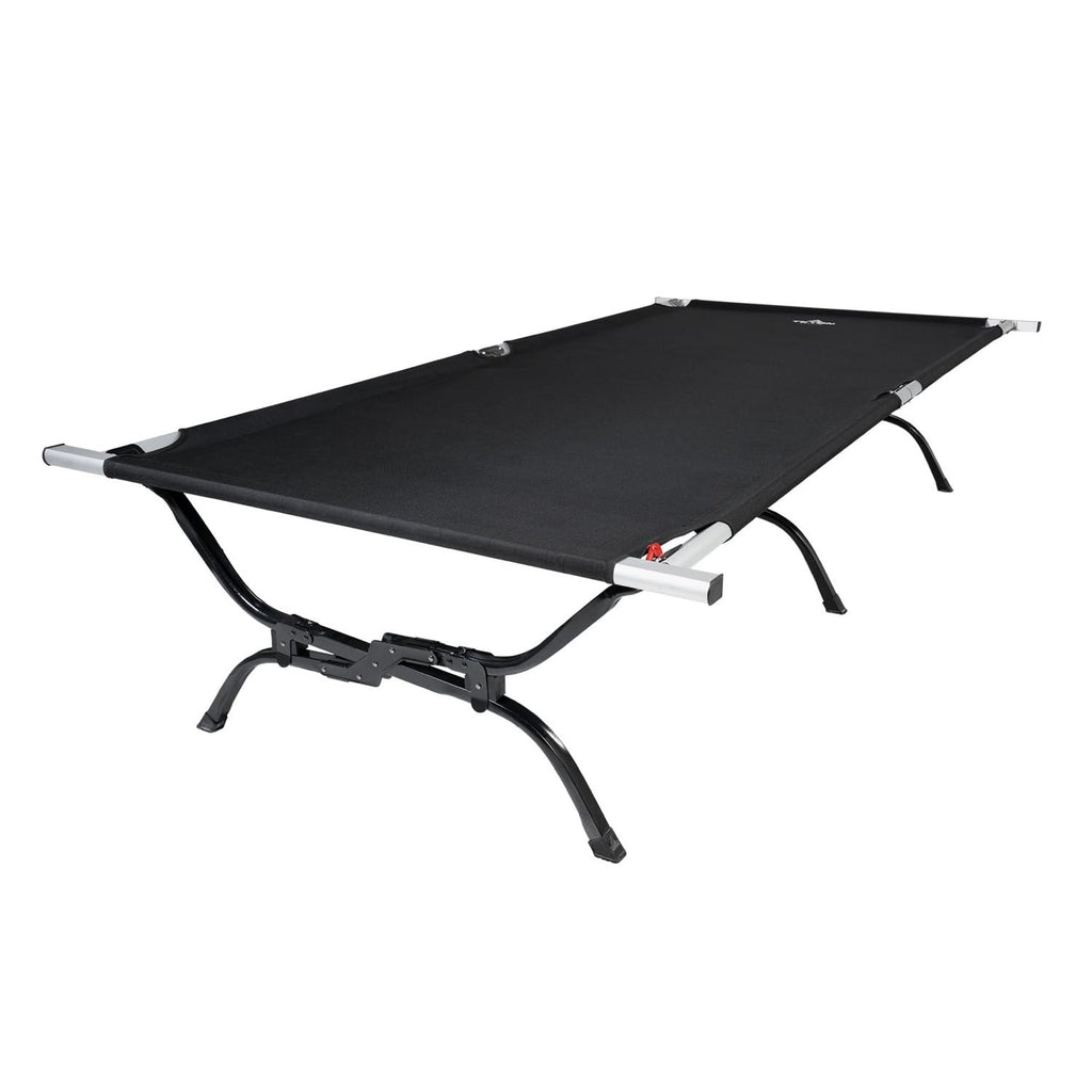 Teton Sports Camping Cot With Patented Pivot Arm - Folding Camping Cot For Car & Tent Camping - Durable Canvas Sleeping Cot - Po
