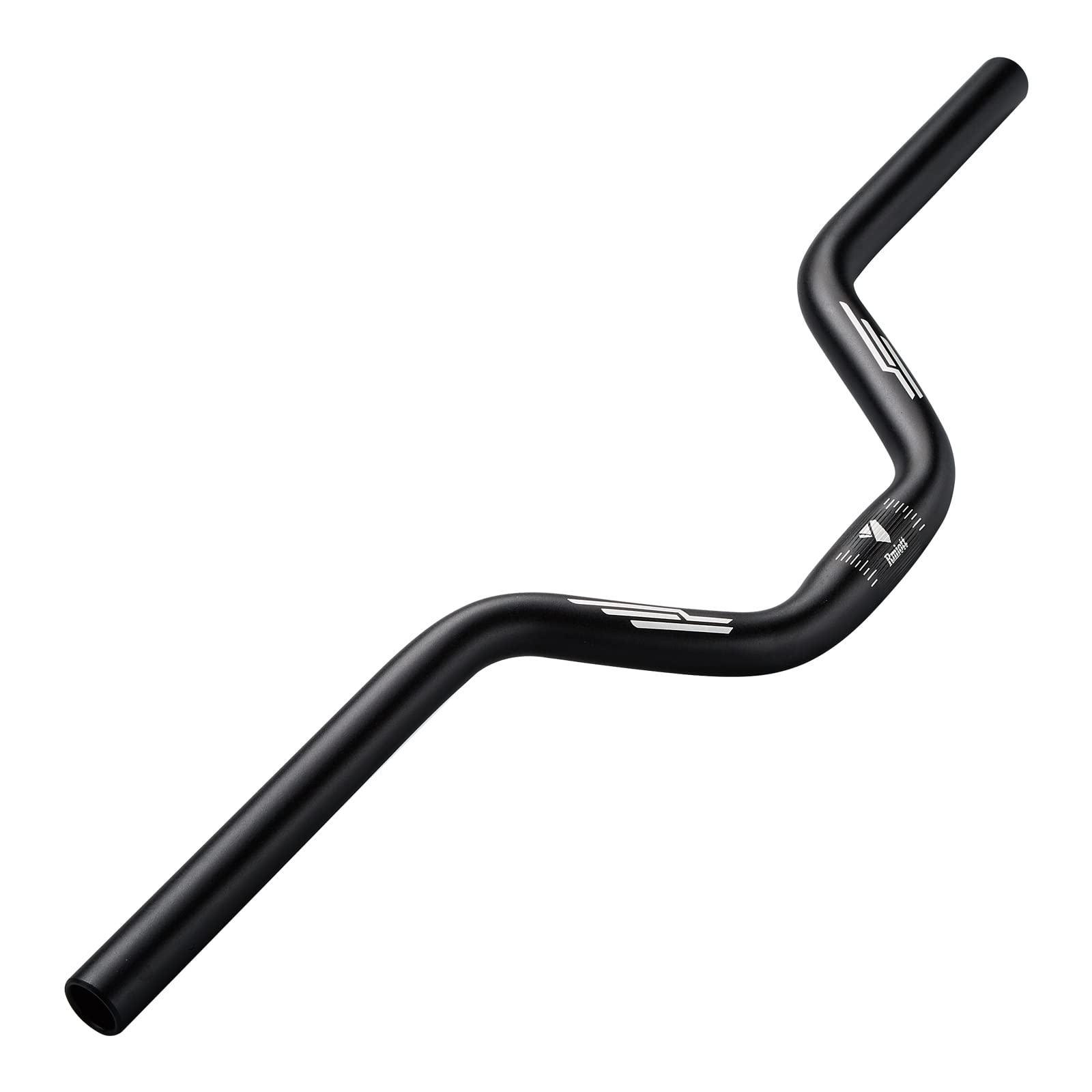 Rmiott 1 inch Rise 90mm Mountain Bike Handlebars Length 24.40inches/620mm Aluminum -Just Fits 25.4mm Stems- Rise 90mm Black