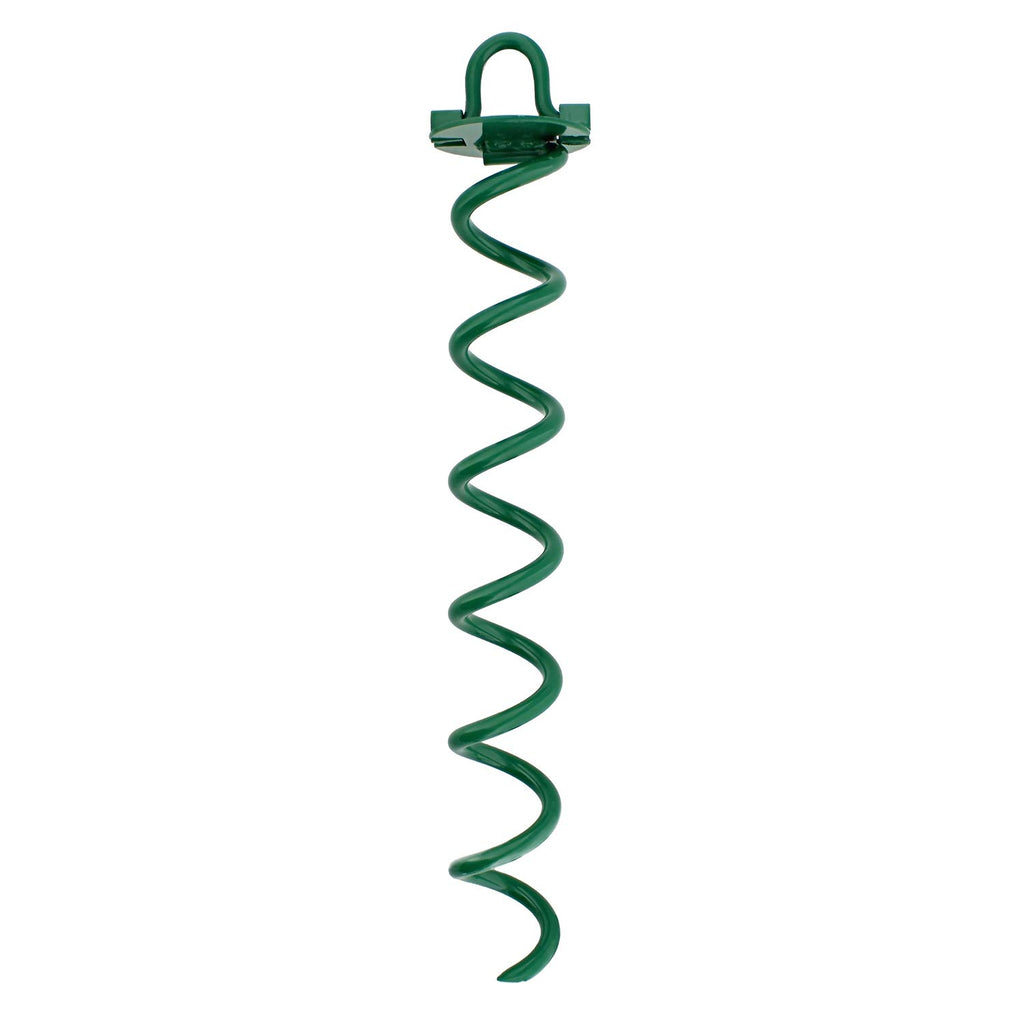 7Penn Ground Anchors Screw In 4 Pack - 16 Inch Green Spiral Dog Leash Ground Anchor Tie Down - Heavy Duty Rv Canopy Stakes For H