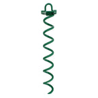 7Penn Ground Anchors Screw In 4 Pack - 16 Inch Green Spiral Dog Leash Ground Anchor Tie Down - Heavy Duty Rv Canopy Stakes For H