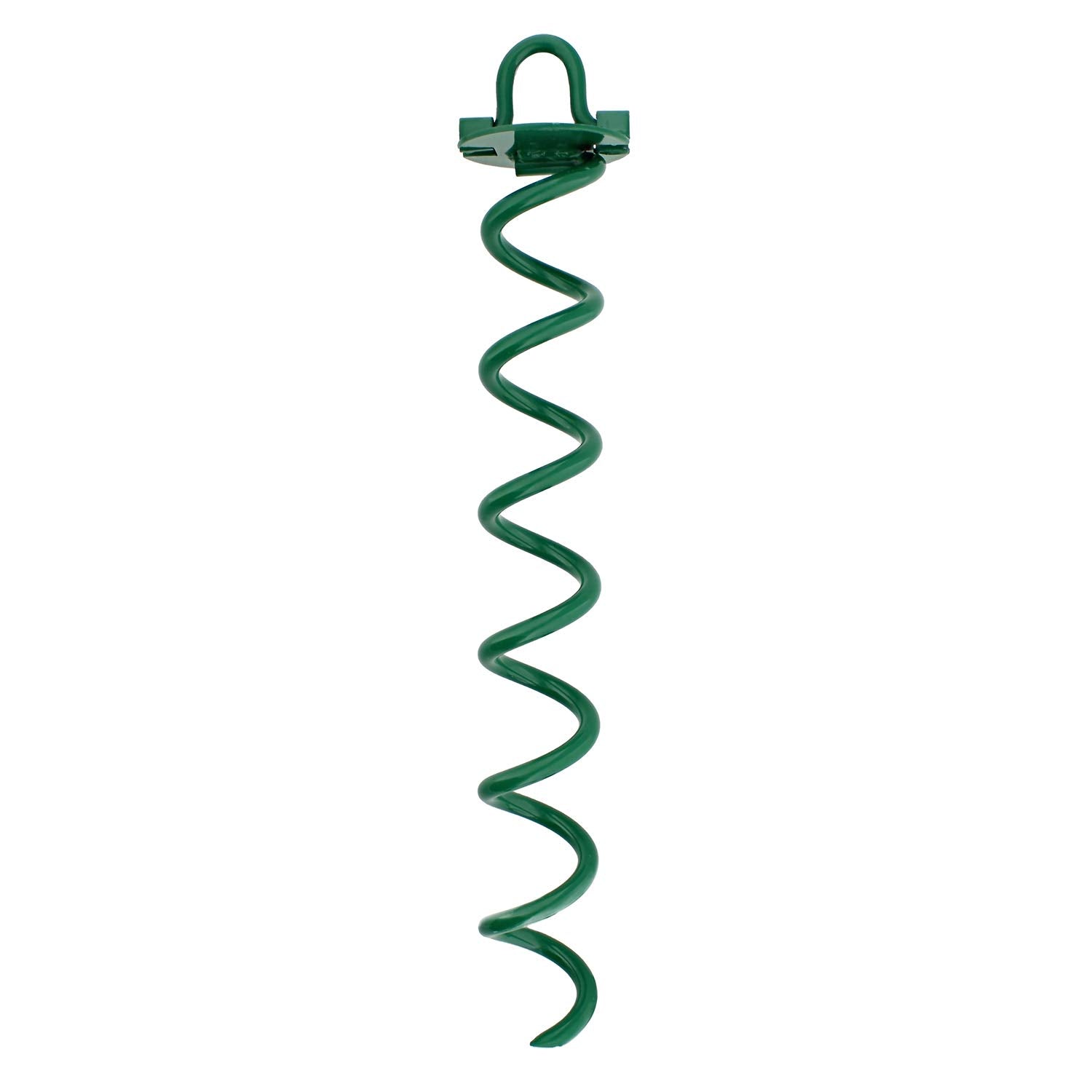 7Penn Ground Anchors Screw In 4 Pack - 16 Inch Green Spiral Dog Leash Ground Anchor Tie Down - Heavy Duty Rv Canopy Stakes For H