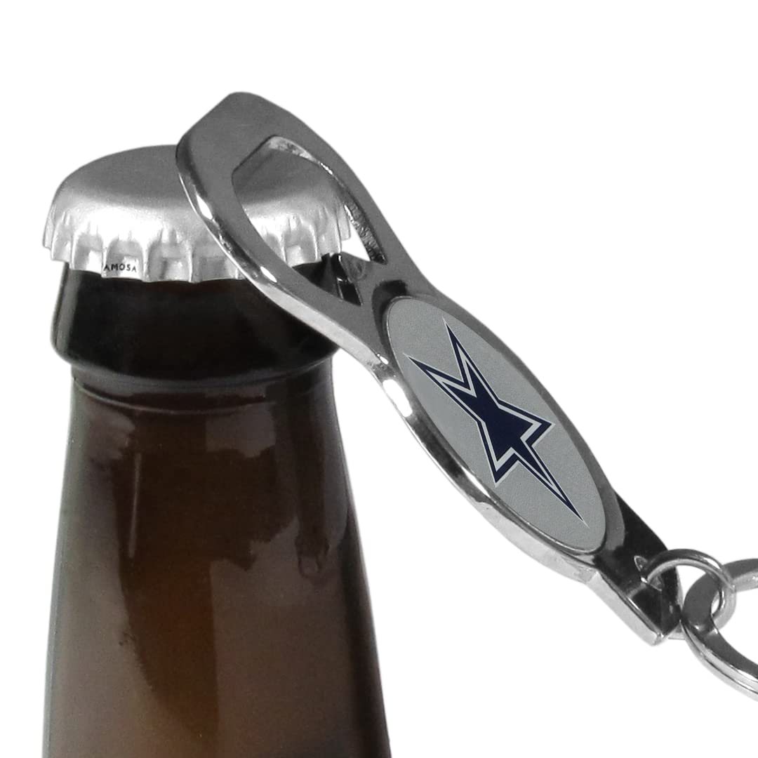 Nfl Siskiyou Sports Fan Shop Dallas Cowboys Bottle Opener Key Chain One Size Team Color , Black