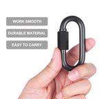 Bewishome D Shape Locking Carabiner, Black Quick Links,8 Pcs Chain Links, Heavy Duty Durable Chain Connector,Black,Hdk04H