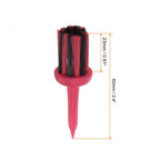 Patikil Golf Tee Brush Top 2 Inch, 12 Pack Unbreakable Plastic Golfing Tees Low Friction Resistance For Men And Women, Red