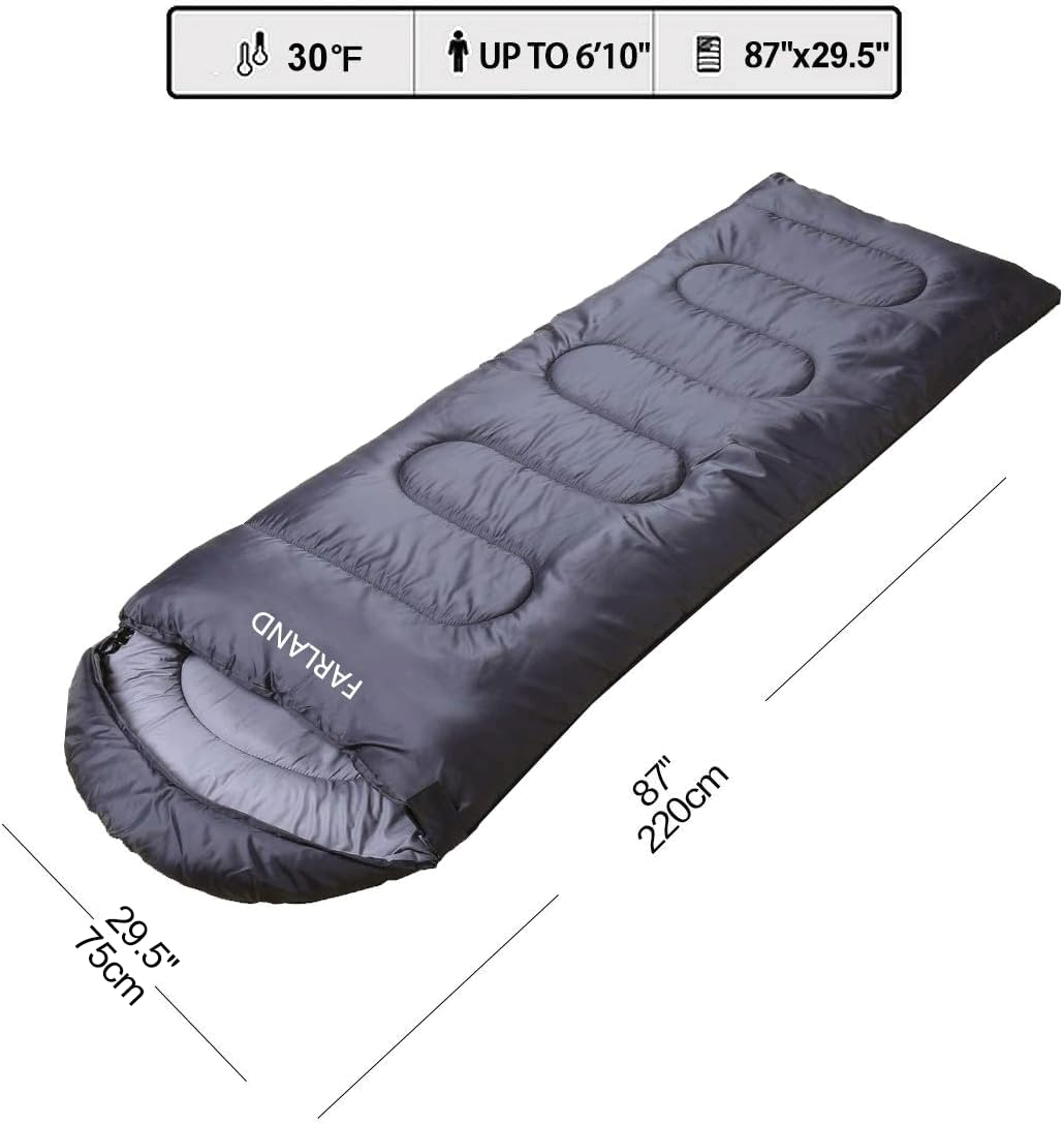 Farland Sleeping Bags 20? For Adults Teens Kids With Compression Sack Portable And Lightweight For 3-4 Season Camping, Hiking,Wa