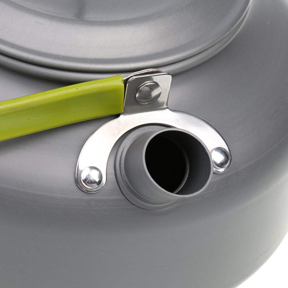 Docooler Camping Kettle - 1.2L Portable Ultra-Light Outdoor Hiking Camping Picnic Water Kettle, Teapot, Coffee Pot - Compact, Qu