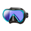 TUSA M-1011S Ino Pro Scuba Diving Mask, Black/Ocean Green