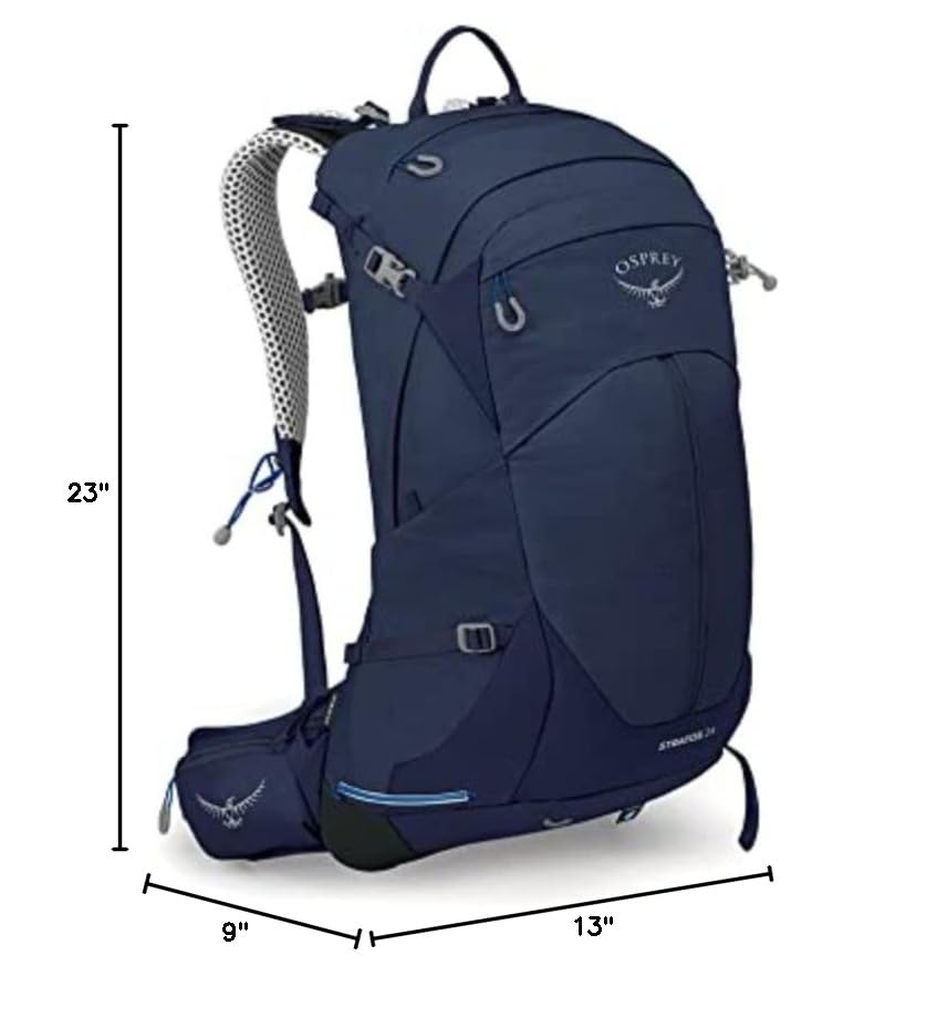 Osprey Stratos 24L Mens Hiking Backpack, Cetacean Blue, One Size