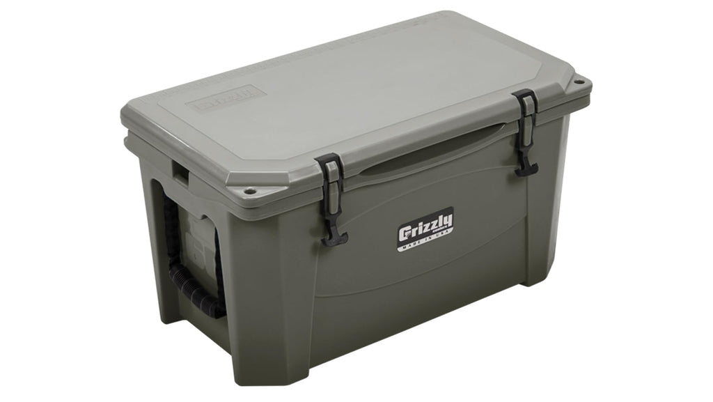 Grizzly 60 Cooler  60 Qt Ice Chest Durable Rotomolded Insulated  Made In Usa  Warranty For Life  For Beach Boat Camping Fishing